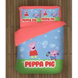 Lenjerie de pat pentru copii Purcelușa Peppa - Peppa Pig Bubbles