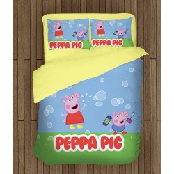Lenjerie de pat pentru copii Purcelușa Peppa - Peppa Pig Bubbles