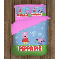 Lenjerie de pat pentru copii Purcelușa Peppa - Peppa Pig Bubbles