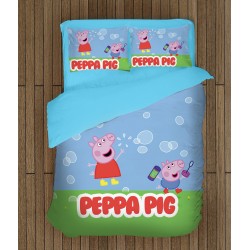 Lenjerie de pat pentru copii Purcelușa Peppa - Peppa Pig Bubbles