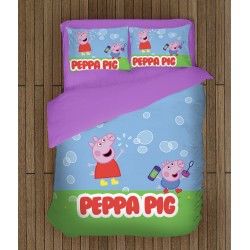Lenjerie de pat pentru copii Purcelușa Peppa - Peppa Pig Bubbles