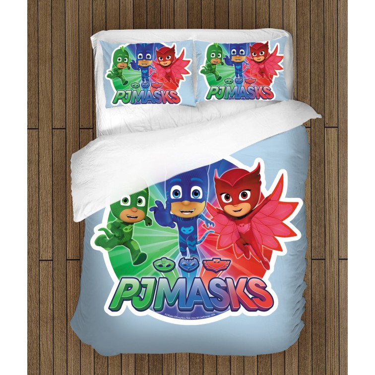 Set de pat pentru copii Eroii în pijama - PJ Masks Set de pat pentru copii Eroii în pijama - PJ Masks