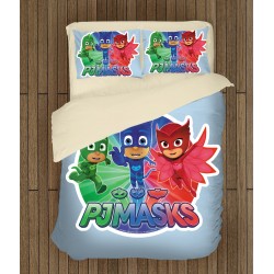 Set de pat pentru copii Eroii în pijama - PJ Masks Set de pat pentru copii Eroii în pijama - PJ Masks