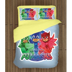 Set de pat pentru copii Eroii în pijama - PJ Masks Set de pat pentru copii Eroii în pijama - PJ Masks