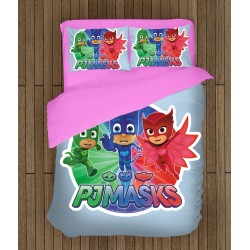 Set de pat pentru copii Eroii în pijama - PJ Masks Set de pat pentru copii Eroii în pijama - PJ Masks