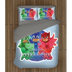 Set de pat pentru copii Eroii în pijama - PJ Masks Set de pat pentru copii Eroii în pijama - PJ Masks