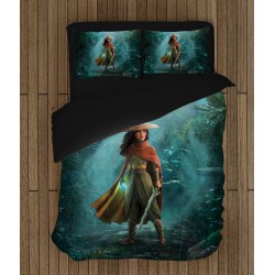 Lenjerie de pat pentru copii 3D Raya și ultimul dragon - Raya And The Last Dragon