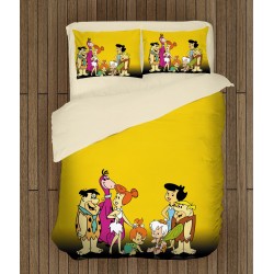 3D Cearșafuri de pat pentru copii Familia Flinstones - The Flintstones