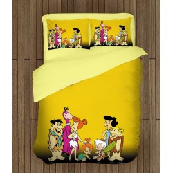 3D Cearșafuri de pat pentru copii Familia Flinstones - The Flintstones