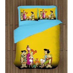 3D Cearșafuri de pat pentru copii Familia Flinstones - The Flintstones