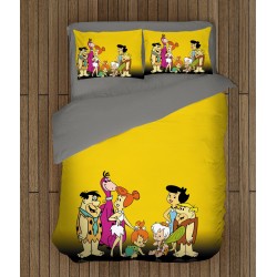 3D Cearșafuri de pat pentru copii Familia Flinstones - The Flintstones