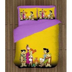 3D Cearșafuri de pat pentru copii Familia Flinstones - The Flintstones