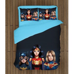 Set lenjerie de pat copii Fetițe Superhero -Super Hero Girls Set lenjerie de pat copii Fetițe Superhero -Super Hero Girls