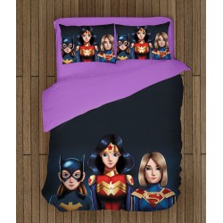 Set lenjerie de pat copii Fetițe Superhero -Super Hero Girls Set lenjerie de pat copii Fetițe Superhero -Super Hero Girls