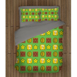 Set de pat pentru copii Super Mario Coins Set de pat pentru copii Super Mario Coins