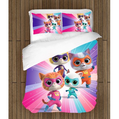 Lenjerie de pat pentru copii Superkitties