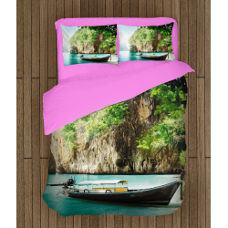 Set cearșafuri temă romantică Thailand Set cearșafuri temă romantică Thailand