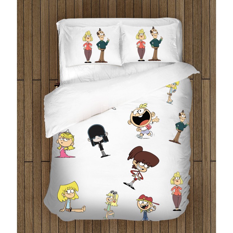 Lenjerie de pat pentru copii 3D Casa Loud - The Loud House Lenjerie de pat pentru copii 3D Casa Loud - The Loud House
