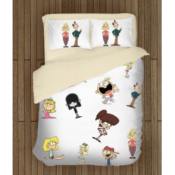 Lenjerie de pat pentru copii 3D Casa Loud - The Loud House Lenjerie de pat pentru copii 3D Casa Loud - The Loud House