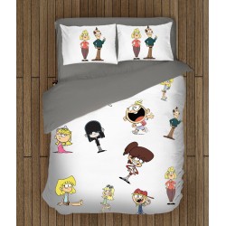 Lenjerie de pat pentru copii 3D Casa Loud - The Loud House Lenjerie de pat pentru copii 3D Casa Loud - The Loud House