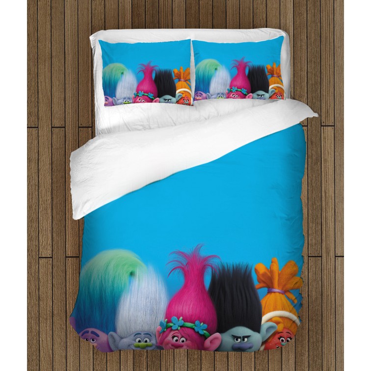 Set de pat de efect pentru copii Trolls - Trolls Set de pat de efect pentru copii Trolls - Trolls