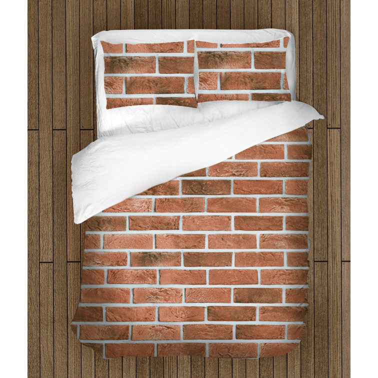 Set de pat interesant Textură cărămidă - Brick Texture