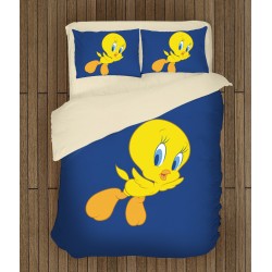 Lenjerie de pat pentru copii 3D Tweety