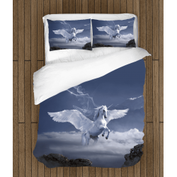 Set de pat impresionant Unicorn în cer - Unicorn in the Sky