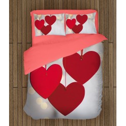 Lenjerie de pat de Valentine”s Day Inimioare- Hanging Hearts