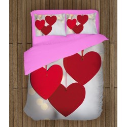 Lenjerie de pat de Valentine”s Day Inimioare- Hanging Hearts