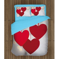 Lenjerie de pat de Valentine”s Day Inimioare- Hanging Hearts