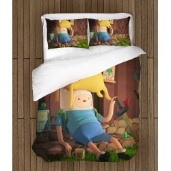 Lenjerie de pat pentru copii Să-nceapă Aventura - Adventure Time Finn And Jake