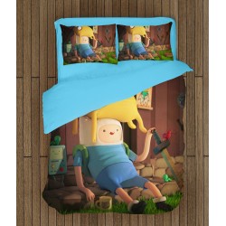Lenjerie de pat pentru copii Să-nceapă Aventura - Adventure Time Finn And Jake