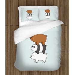 Lenjerie de pat pentru copii Aventurile fraților urși - We Bare Bears