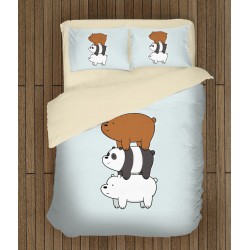 Lenjerie de pat pentru copii Aventurile fraților urși - We Bare Bears