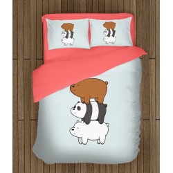 Lenjerie de pat pentru copii Aventurile fraților urși - We Bare Bears