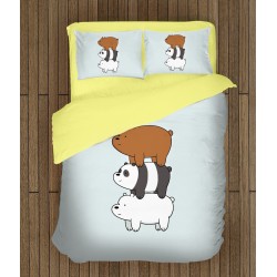Lenjerie de pat pentru copii Aventurile fraților urși - We Bare Bears