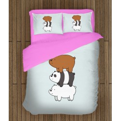 Lenjerie de pat pentru copii Aventurile fraților urși - We Bare Bears