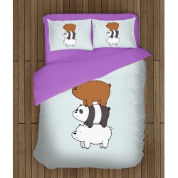 Lenjerie de pat pentru copii Aventurile fraților urși - We Bare Bears