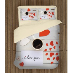 Set de pat Începe ziua cu dragoste - Start the Day with Love