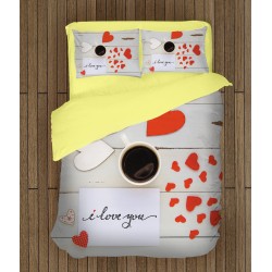Set de pat Începe ziua cu dragoste - Start the Day with Love