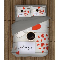 Set de pat Începe ziua cu dragoste - Start the Day with Love