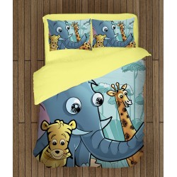 Lenjerie de pat pentru copii 3D - Zoo Lenjerie de pat pentru copii 3D - Zoo
